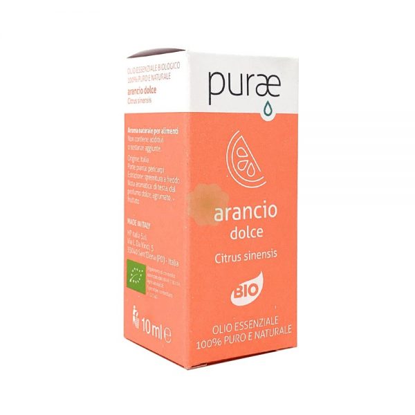 PURAE PURAE OLIO ESSENZIALE ARANCIO DOLCE BIO CITRUS SINENSIS PERICARPI 10 ML